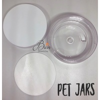 PET Clear Jar with Clear Lid