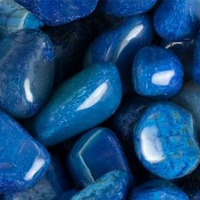 Blue Agate Tumbled Stones 200g