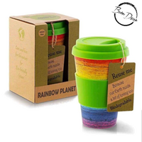 Bamboo Coffee Cup - Green Rainbow
